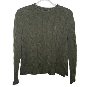 Polo Ralph Lauren wool cashmere blend roll neck cable knit sweater size S